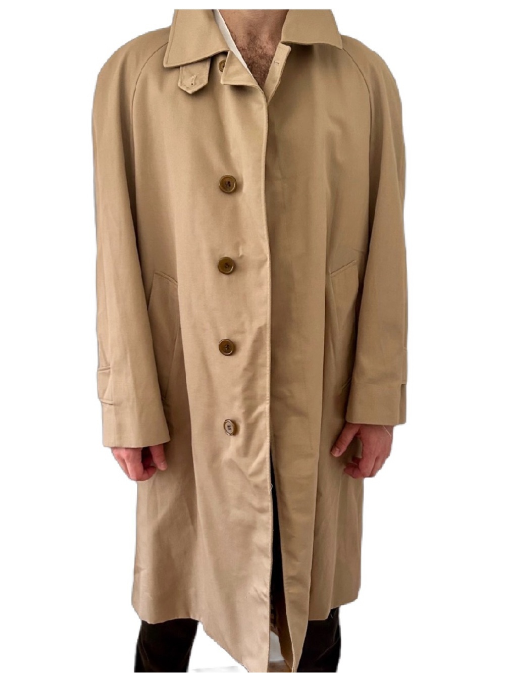 Aquascutum London Vintage Trench Coat Beige – Unisex – Made in Canada 36 short